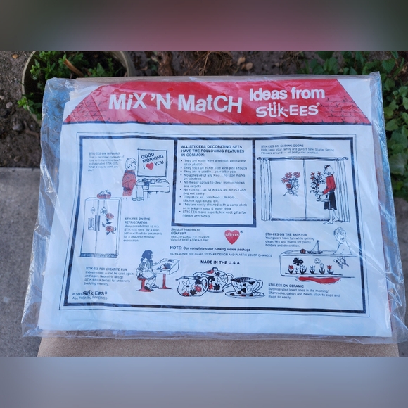 Stik-ees Plastic Decal Reusable Clings to Windows ZZ Teddy Valentine - Picture 7 of 12